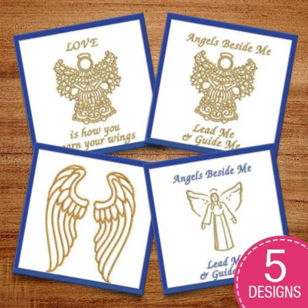 Picture of Angel Outlines Embroidery Design Pack