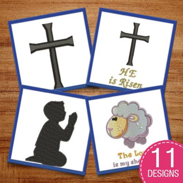 Picture of Christianity Symbols Embroidery Design Pack