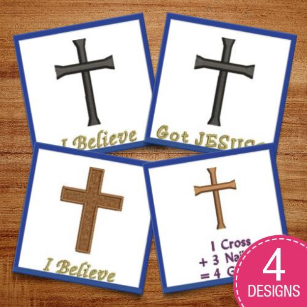 Picture of Religious Crosses Embroidery Design Pack