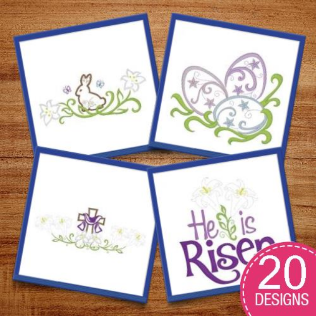 Picture of Holiday Napkins Embroidery Design Pack