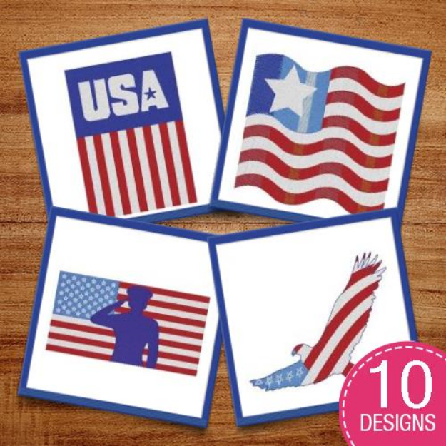 Picture of Flags Mini Collection Embroidery Design Pack