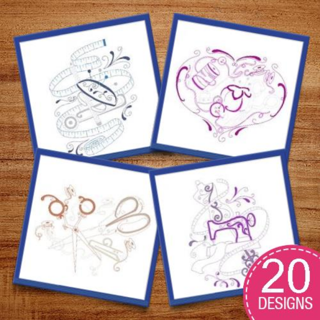 Picture of Sewing Machine Covers Embroidery Design Pack