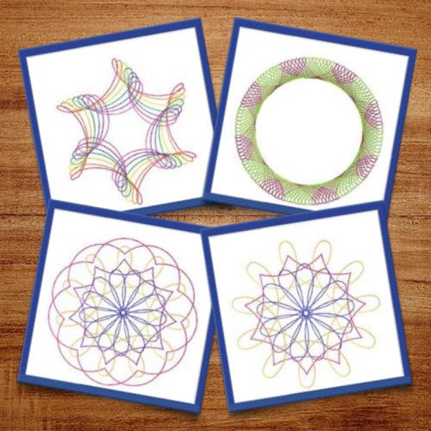 Picture of Spirograph 3 Embroidery Design Pack