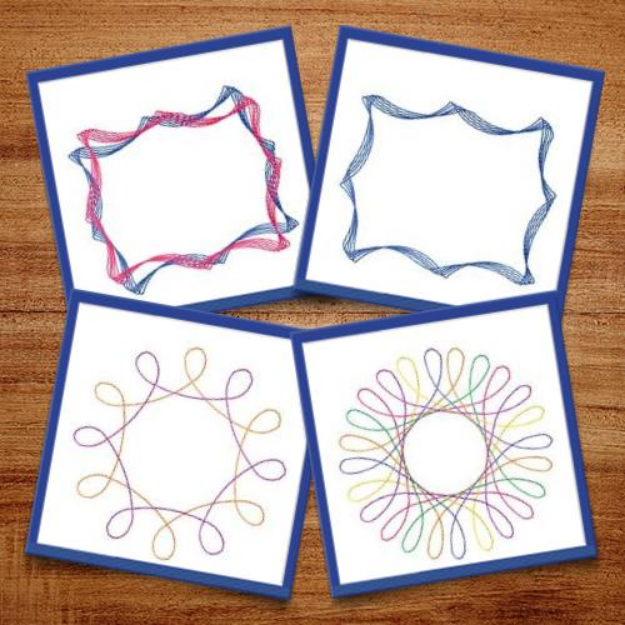 Picture of Spirograph 4 Embroidery Design Pack