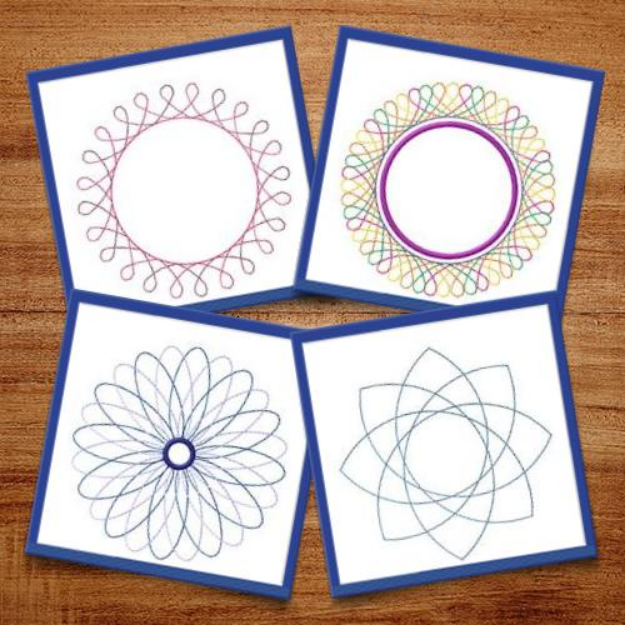 Picture of Spirograph 5 Embroidery Design Pack