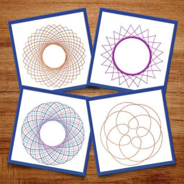 Picture of Spirograph 6 Embroidery Design Pack