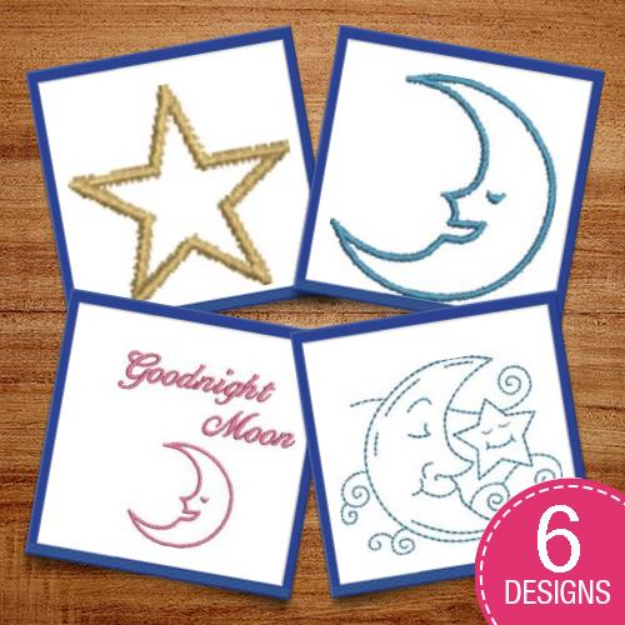 Picture of Nighttime Outlines Embroidery Design Pack