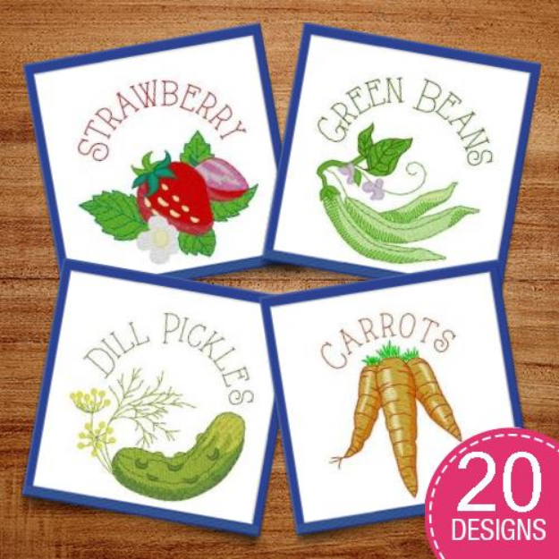 Picture of Canning Labels Embroidery Design Pack