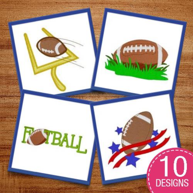 Picture of Football 4x4 Mini Collection Embroidery Design Pack