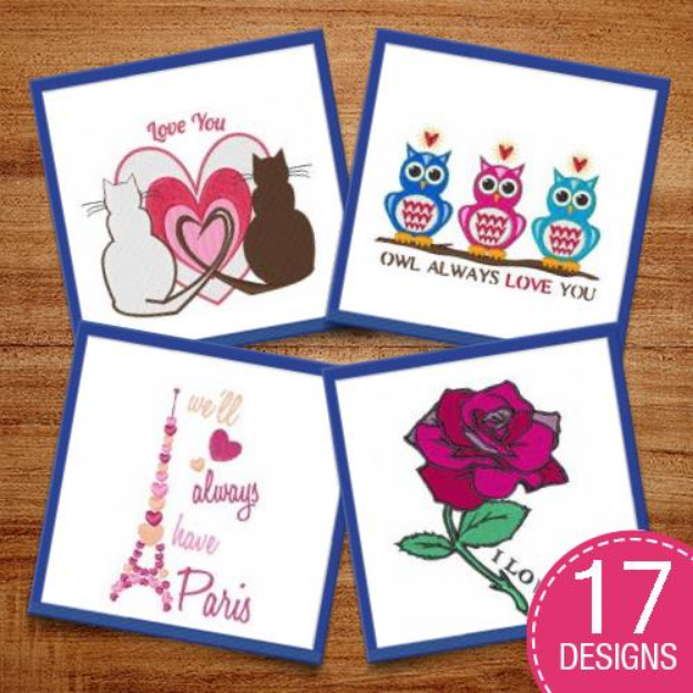 Picture of Holidays - Valentines Day Embroidery Design Pack