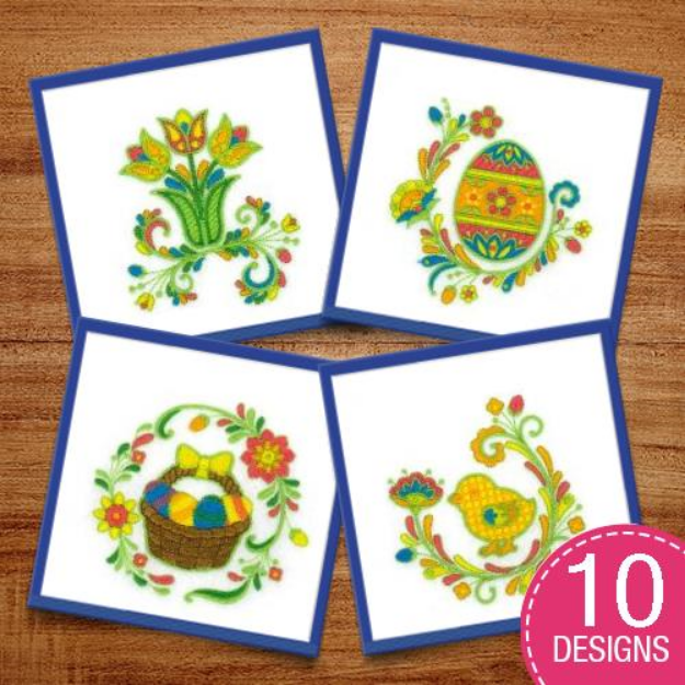 Picture of Easter Jacobean Embroidery Design Pack