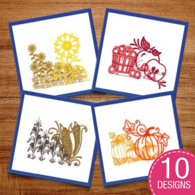 Picture of Echo Fall Scenes Embroidery Design Pack