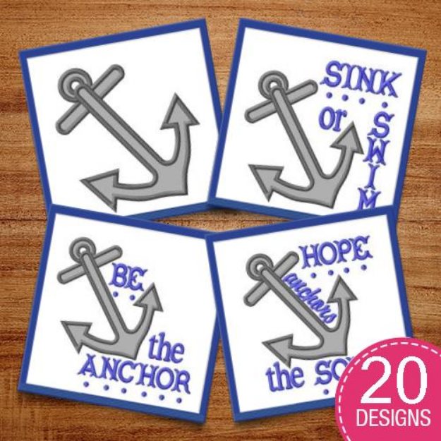 Picture of Anchor Applique MegaPack Embroidery Design Pack
