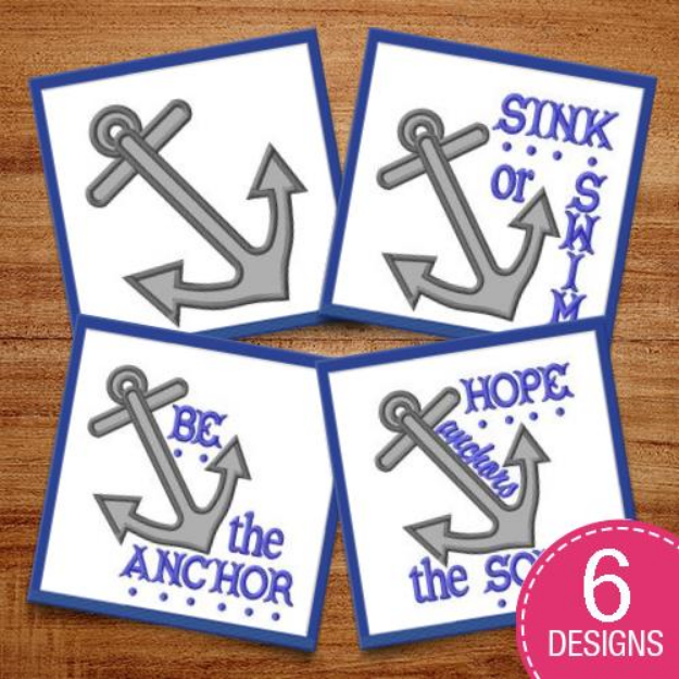Picture of Anchor Applique Embroidery Design Pack