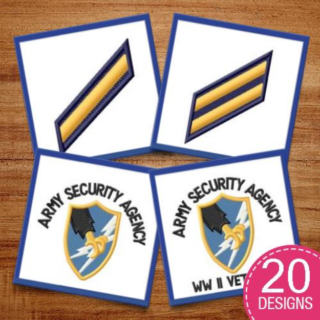 Picture of Army Security Agency MegaPack Embroidery Design Pack