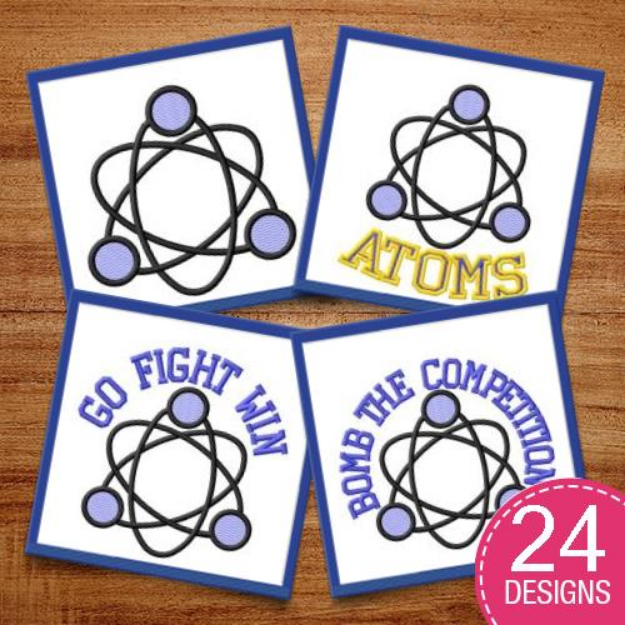 Picture of Atoms MegaPack Embroidery Design Pack