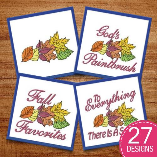Picture of Autumn Leaves MegaPack Embroidery Design Pack
