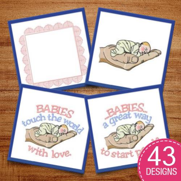Picture of Baby in Hand MegaPack Embroidery Design Pack