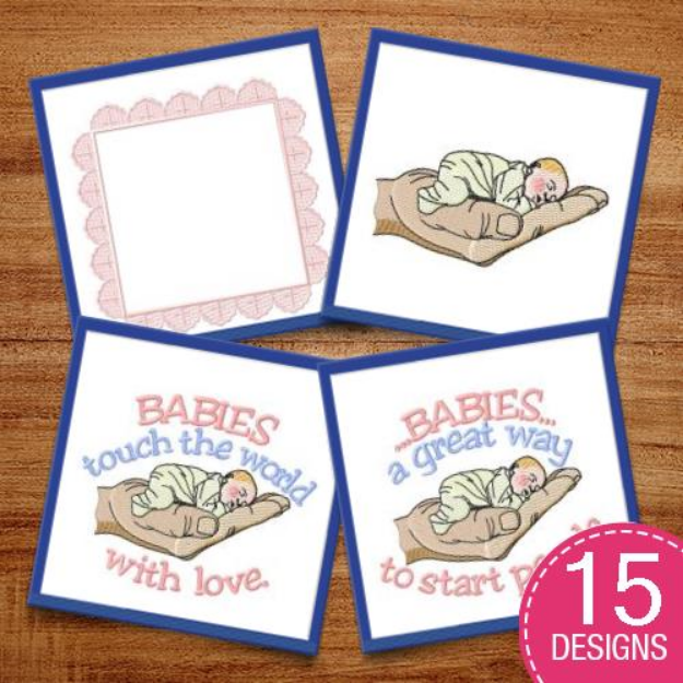 Picture of Baby in Hand Embroidery Design Pack