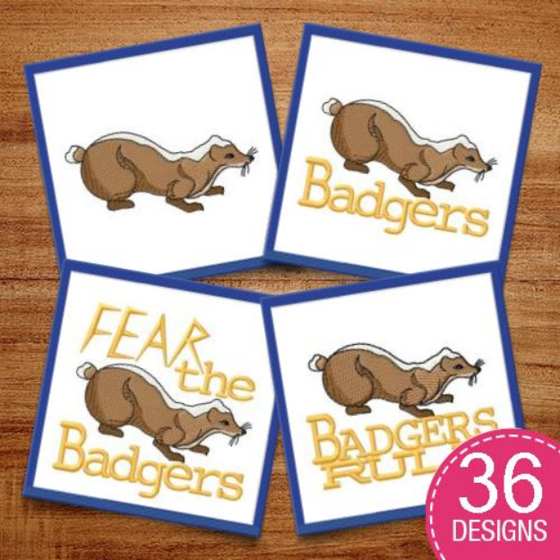 Picture of Badgers MegaPack Embroidery Design Pack