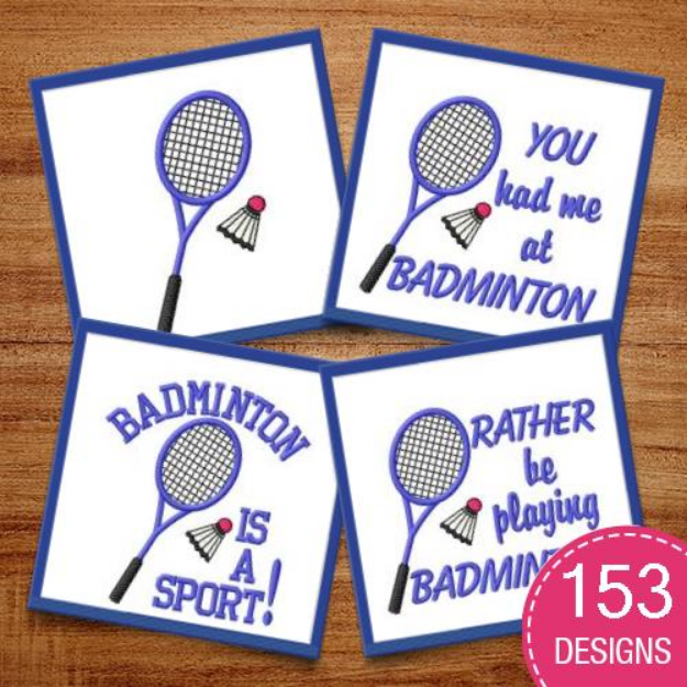 Picture of Badminton MegaPack Embroidery Design Pack