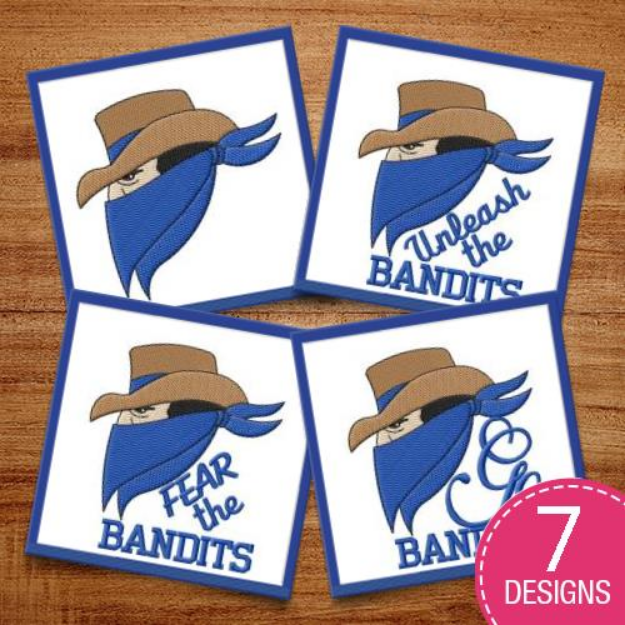 Picture of Bandits Embroidery Design Pack