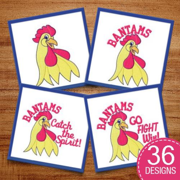 Picture of Bantams MegaPack Embroidery Design Pack