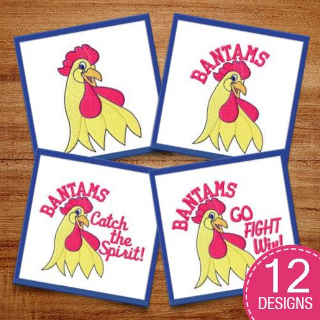Picture of Bantams Embroidery Design Pack