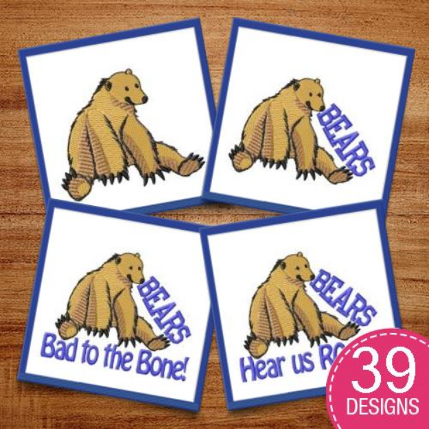 Picture of Bears MegaPack Embroidery Design Pack