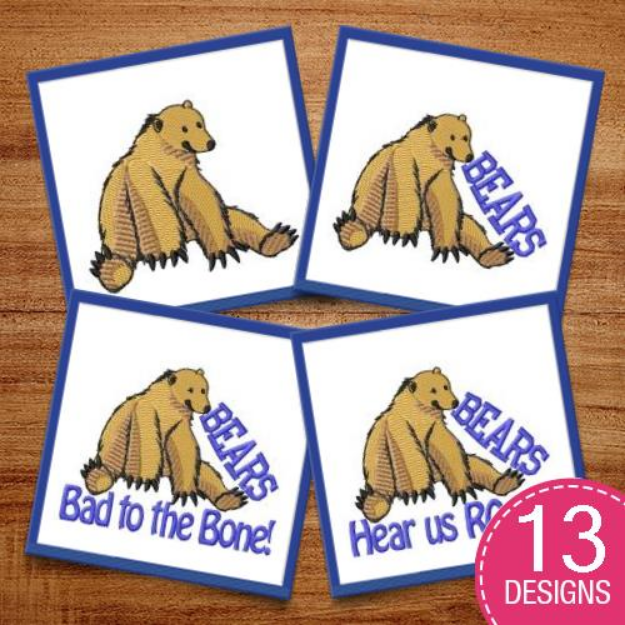 Picture of Bears Embroidery Design Pack