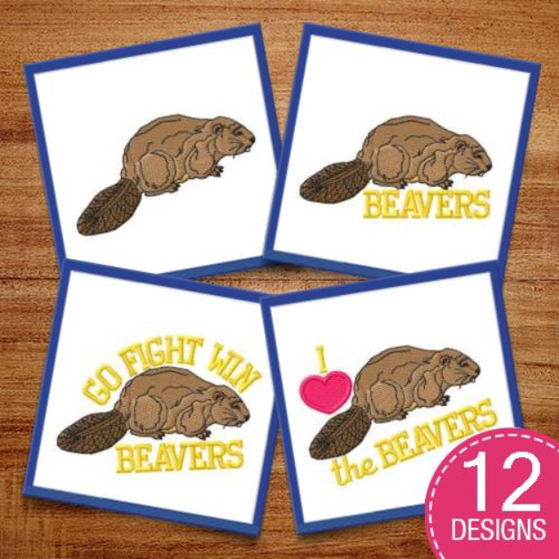 Picture of Beavers MegaPack Embroidery Design Pack