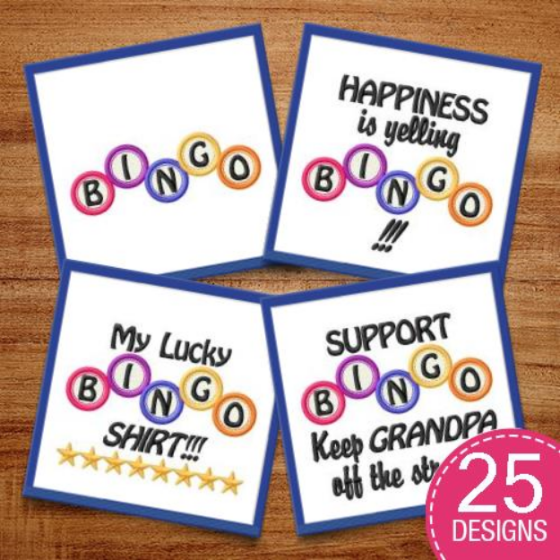 Picture of Bingo Designs Embroidery Design Pack