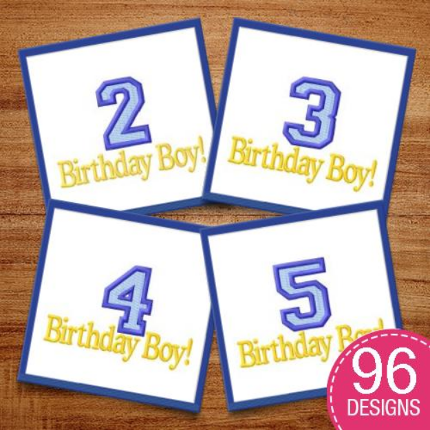 Picture of Birthday 1 Embroidery Design Pack
