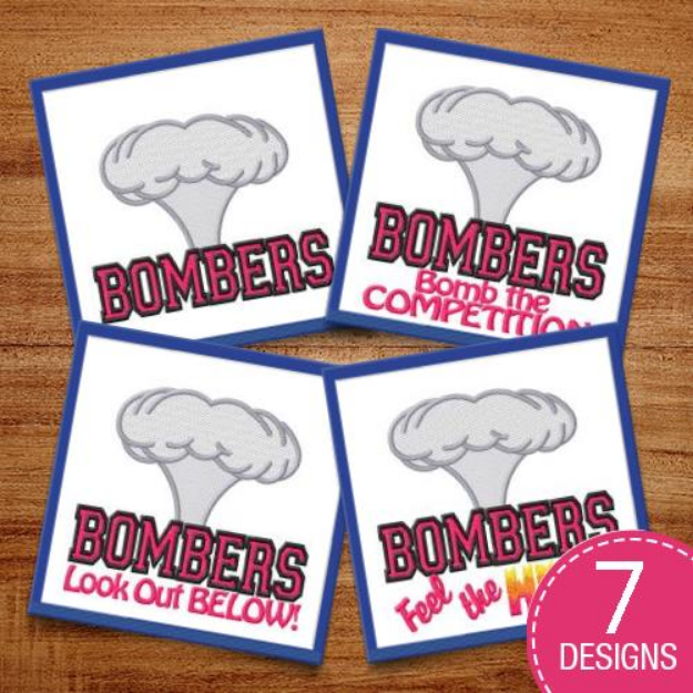 Picture of Bombers Embroidery Design Pack