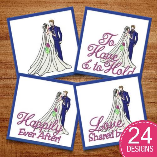 Picture of Bride Groom MegaPack Embroidery Design Pack