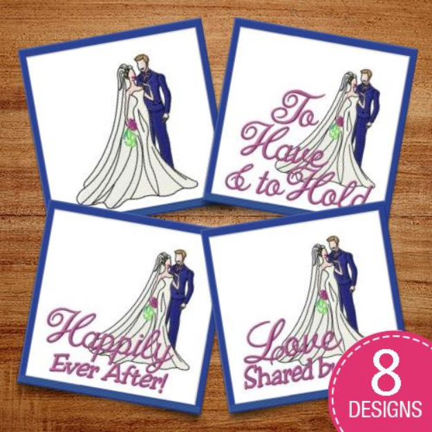 Picture of Bride Groom Embroidery Design Pack