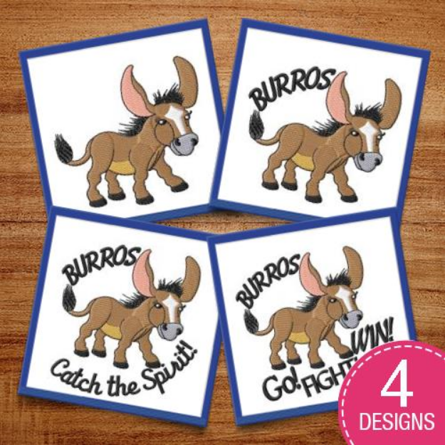 Picture of Burros Embroidery Design Pack