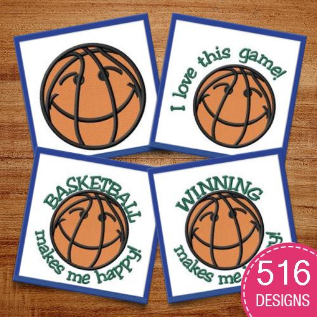 Picture of Basketball MegaPack Embroidery Design Pack