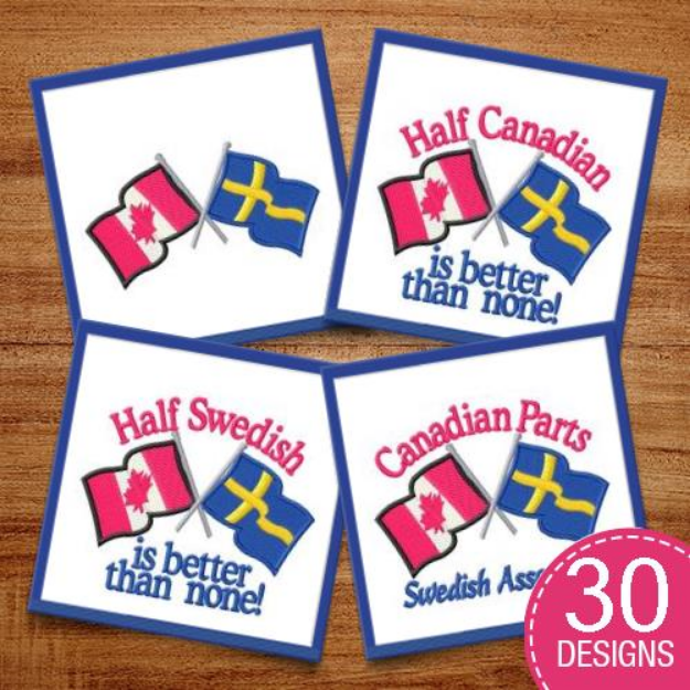 Picture of Canadian-Swedish MegaPack Embroidery Design Pack
