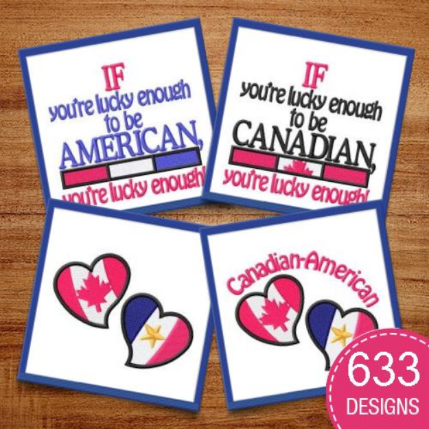 Picture of Canadian-American MegaPack Embroidery Design Pack