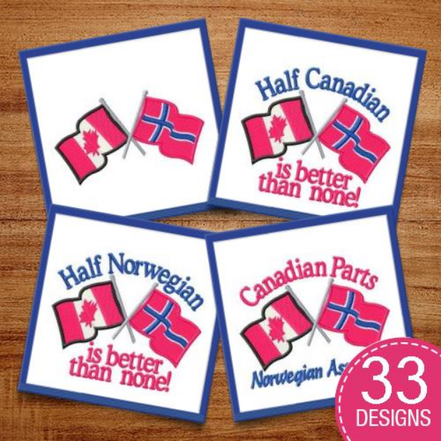 Picture of Canadian-Norwegian MegaPack Embroidery Design Pack