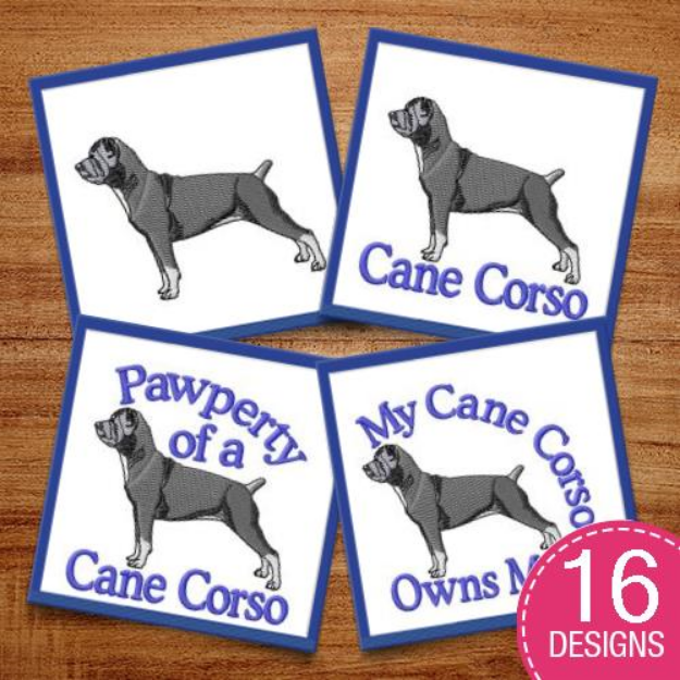 Picture of Cane Corso Embroidery Design Pack