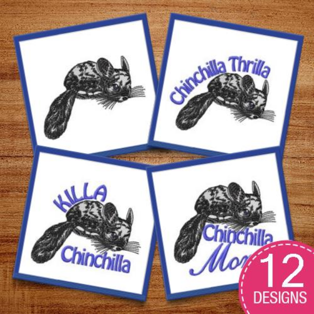 Picture of Chincilla Embroidery Design Pack