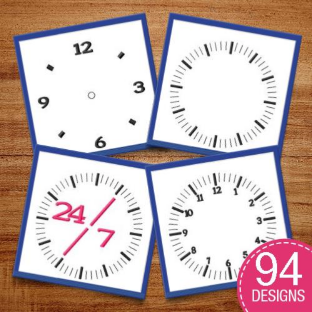 Picture of Clock Face MegaPack Embroidery Design Pack