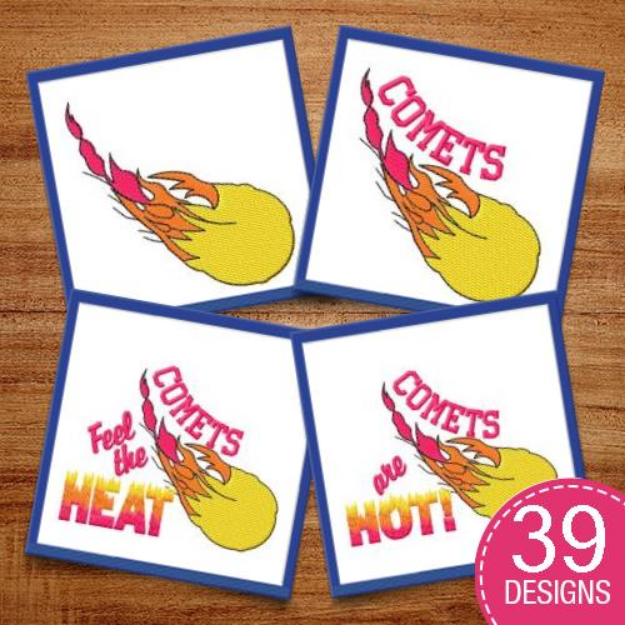 Picture of Comets MegaPack Embroidery Design Pack