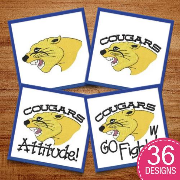 Picture of Cougars MegaPack Embroidery Design Pack