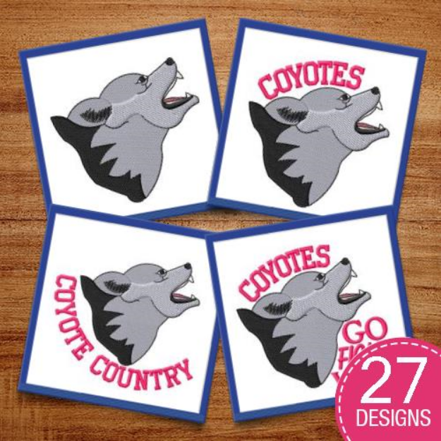Picture of Coyotes Embroidery Design Pack