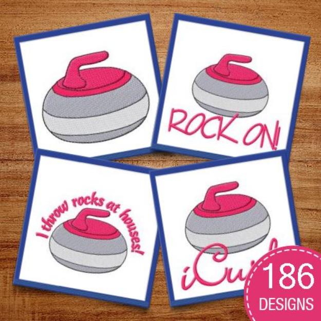 Picture of Curling MegaPack Embroidery Design Pack
