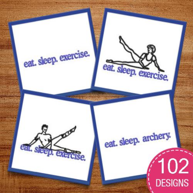 Picture of Eat Sleep Embroidery Design Pack
