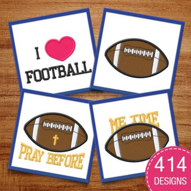 Picture of Football MegaPack Embroidery Design Pack